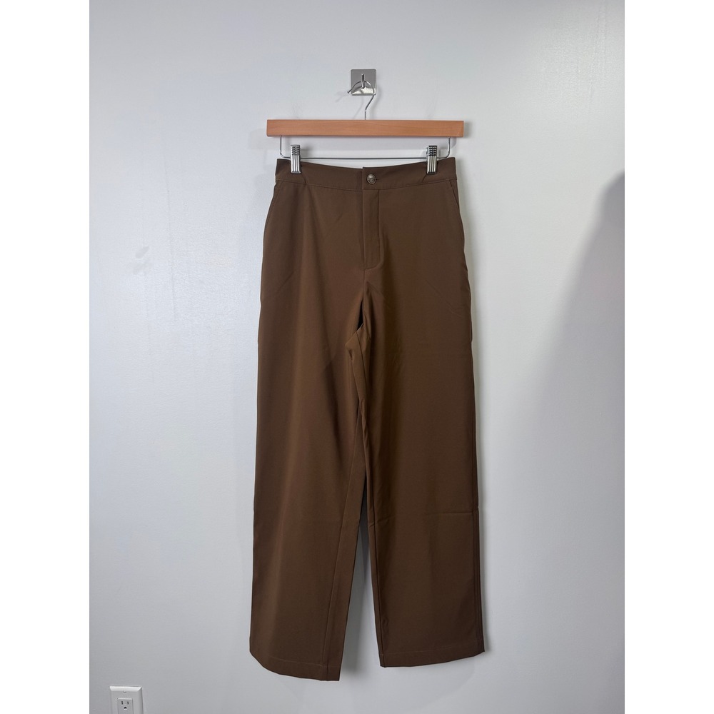 HIKERKIND Women Brown Trousers Recycled Stretch Straight Leg Pants Large
